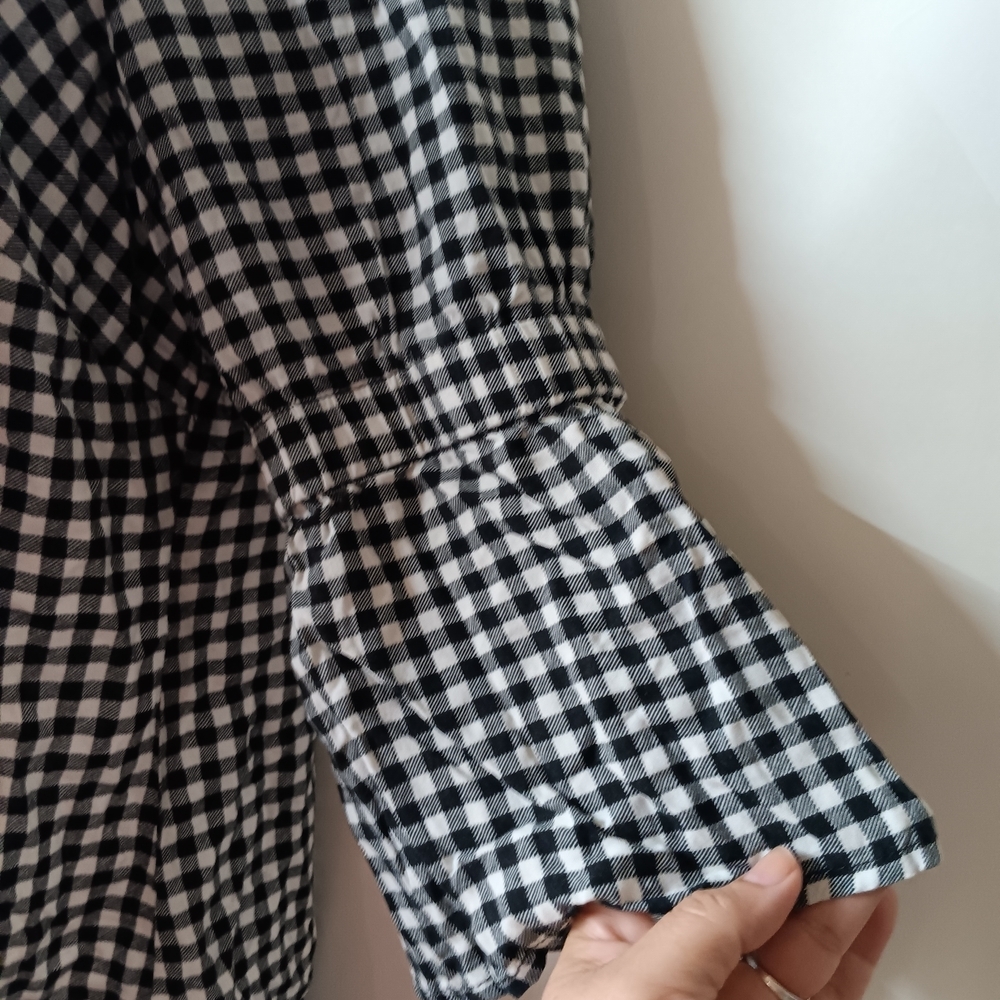 Maurices Black and White Gingham Blouse - Picture 7 of 8
